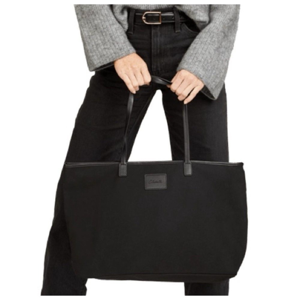 NEW Cleobella Large Black Canvas Tote 22"x12"